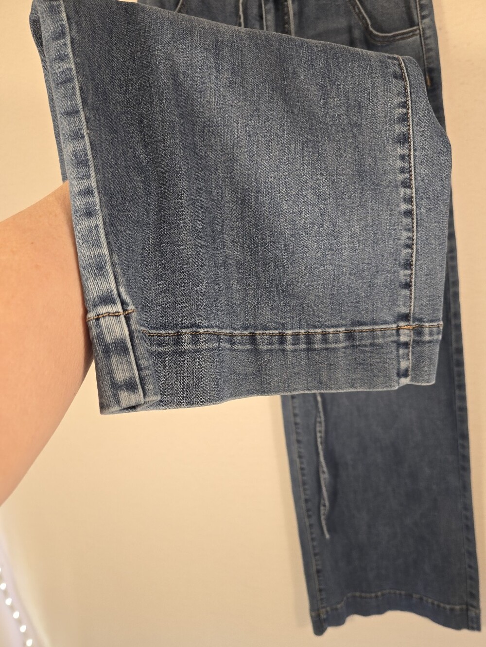 Shyanne 70s Retro Wide Leg Palazzo western 3 Trendy Denim Jeans. Ladies 30/34 - Picture 8 of 13